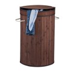 Cos de rufe din bambus si MDF, 65 l, maro, 63 x 40 cm