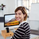 Stand pentru monitor/laptop, 2 sertare, 12 x 56 x 27 cm, bambus, Relaxdays - imagine 3