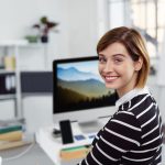 Suport/stand pentru monitor/laptop, 2 sertare, 11 x 58,5 x 32,5 cm, MDF si bambus, Relaxdays - imagine 3