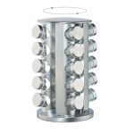 Set 20 recipiente condimente cu suport rotativ,inox, Relaxdays - imagine 6