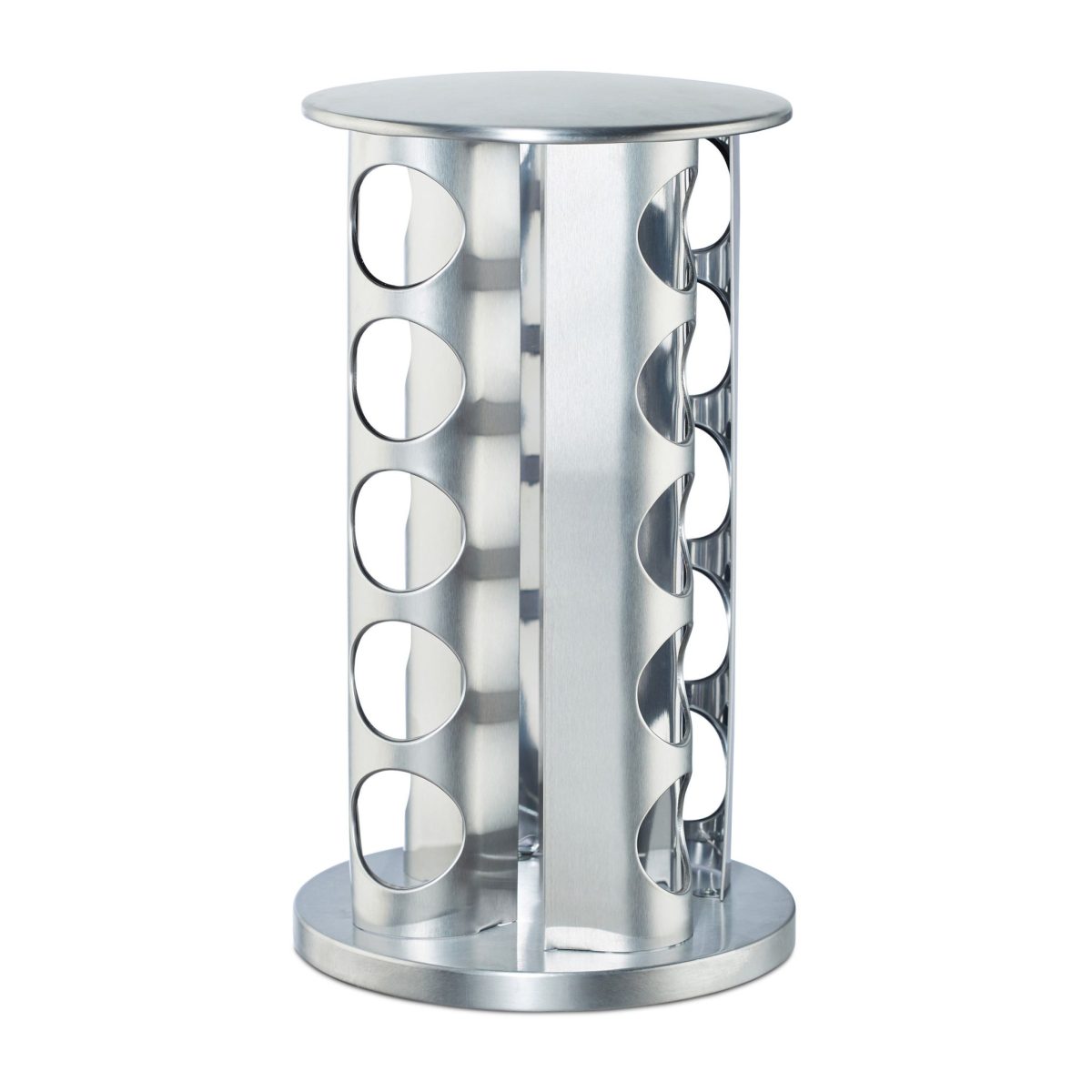 Set 20 recipiente condimente cu suport rotativ,inox, Relaxdays - imagine 7