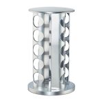 Set 20 recipiente condimente cu suport rotativ,inox, Relaxdays - imagine 7
