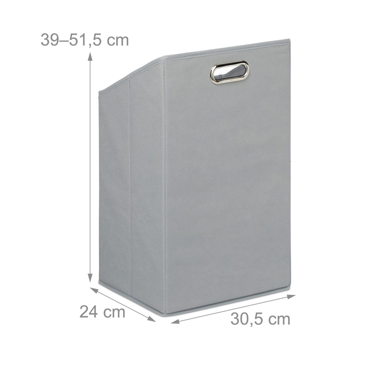 Cos de rufe Relaxdays cu 2 rafturi, din bambus, 28 l, 95 x 40 x 30 cm - imagine 5