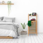 Cos de rufe Relaxdays cu 2 rafturi, din bambus, 28 l, 95 x 40 x 30 cm - imagine 6