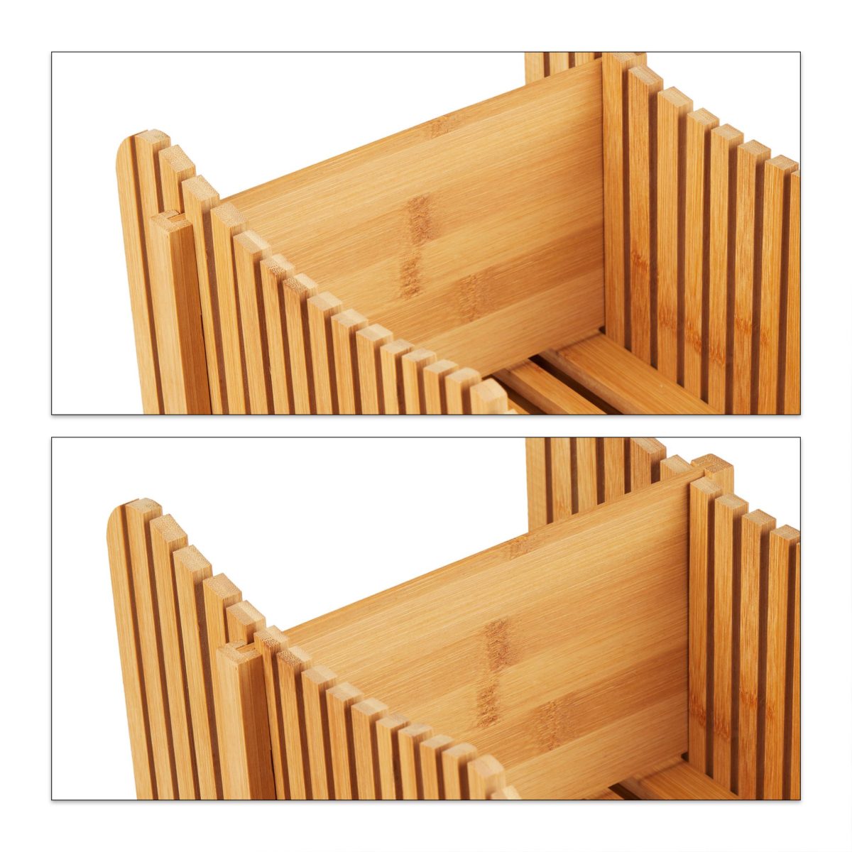 Feliator manual de pâine din bambus Relaxdays, cu tavă colectare - imagine 9
