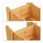 Feliator manual de pâine din bambus Relaxdays, cu tavă colectare - imagine 9
