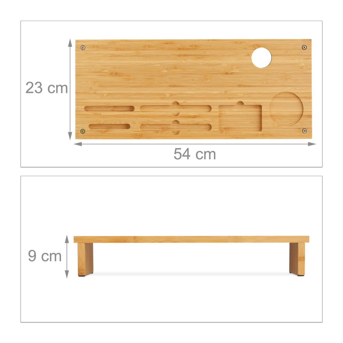 Suport pentru monitor, 9 x 54 x 23 cm, din bambus - imagine 7