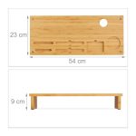 Suport pentru monitor, 9 x 54 x 23 cm, din bambus - imagine 7