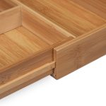 Suport pentru tacamuri, RelaxDays, din bambus, extensibil, natur, 5 x 55 x 44,5 cm - imagine 7