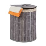 Cos de rufe Relaxdays, gri, 30 l, 50 x 39 x 30, 5 cm