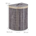 Cos de rufe Relaxdays, gri, 30 l, 50 x 39 x 30, 5 cm - imagine 4