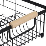 Scurgator vase Relaxdays, din metal, negru, 15.5 x 42 x 31 cm - imagine 4