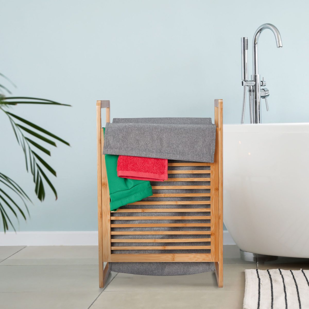 Cos de rufe din bambus, 45 l, RelaxDays, 60 x 40 x 35 cm - imagine 2