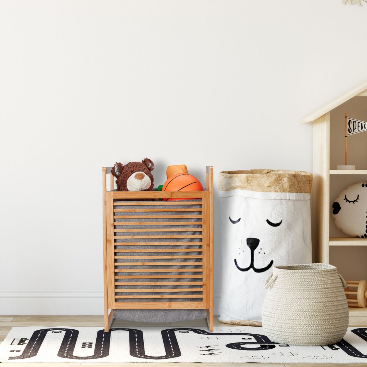 Cos de rufe din bambus, 45 l, RelaxDays, 60 x 40 x 35 cm - imagine 8