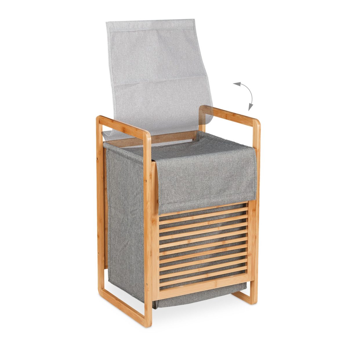 Cos de rufe din bambus, 45 l, RelaxDays, 60 x 40 x 35 cm - imagine 5