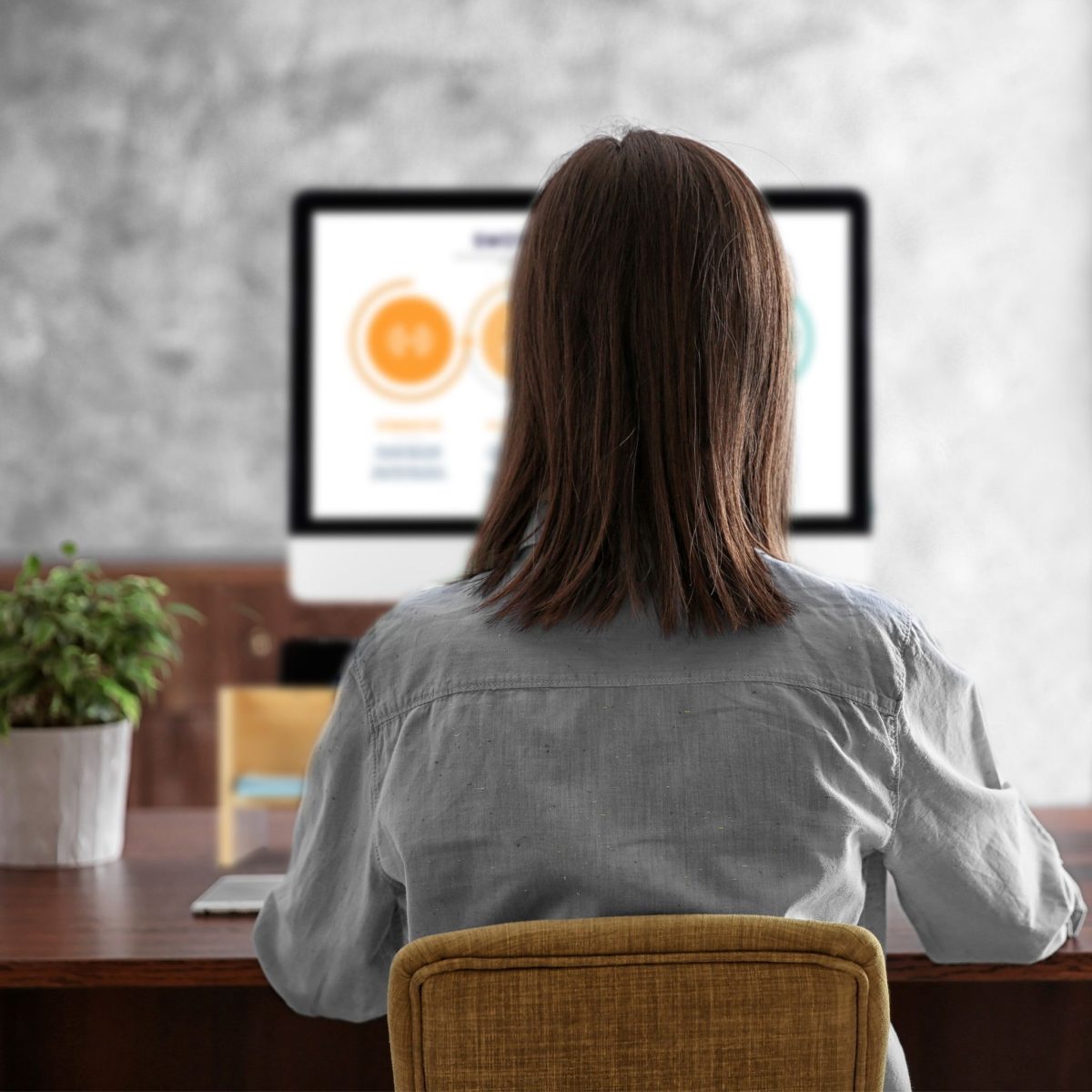 Suport pentru monitor cu 5 compartimente, din bambus - imagine 5