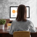 Suport pentru monitor cu 5 compartimente, din bambus - imagine 5