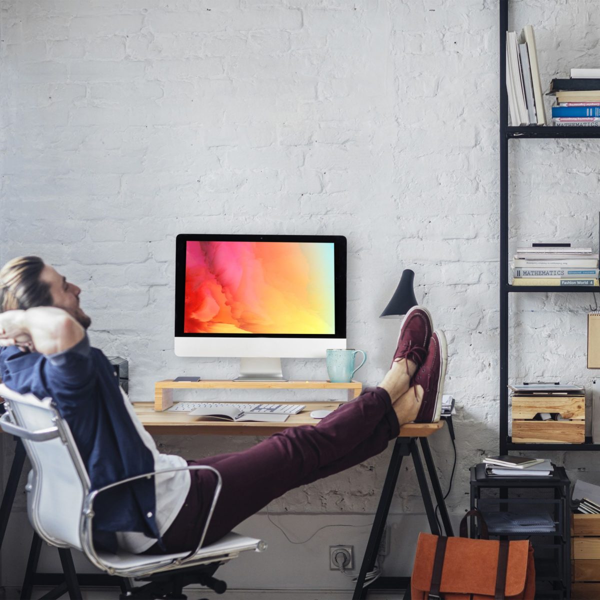 Suport pentru monitor, din bambus, 8,5 x 60 x 30 cm - imagine 3