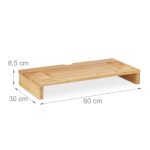 Suport pentru monitor, din bambus, 8,5 x 60 x 30 cm - imagine 4