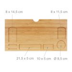 Suport pentru monitor, din bambus, 8,5 x 60 x 30 cm - imagine 5