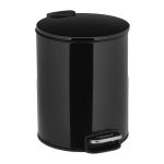 Cos de gunoi Relaxdays, negru, din metal, 5 l
