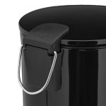 Cos de gunoi Relaxdays, negru, din metal, 5 l - imagine 8