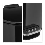 Cos de gunoi Relaxdays, negru, din metal, 5 l - imagine 9
