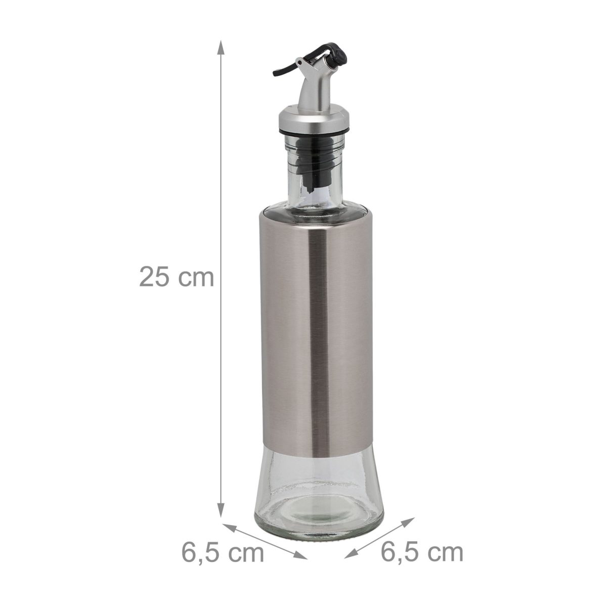 Set 4 recipiente ulei si otet, din sticla, 500 ml, 25 x 6,5 x 6,5 cm - imagine 4