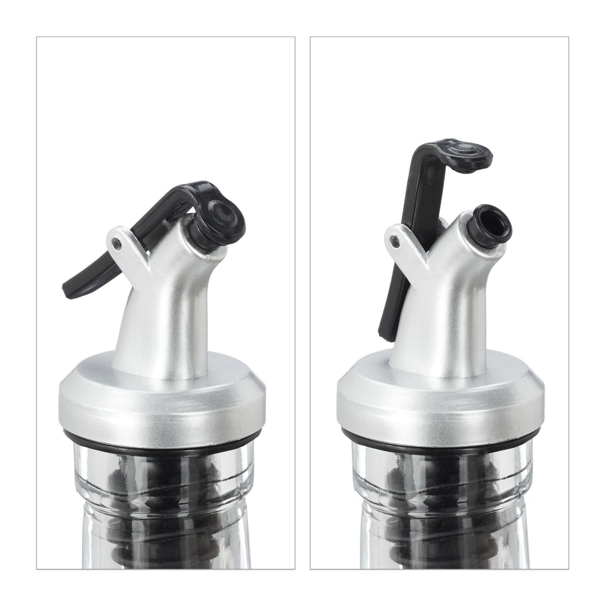 Set 4 recipiente ulei si otet, din sticla, 500 ml, 25 x 6,5 x 6,5 cm - imagine 7