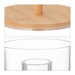 Organizator baie/cosmetice, 2 compartimente, 11 x 10 cm, transparent - imagine 9