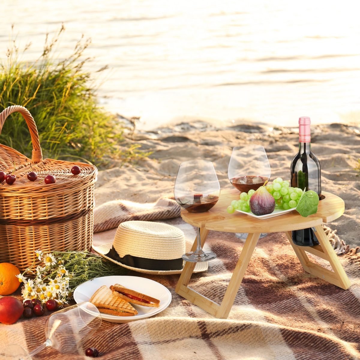 Suport pentru sticla de vin si pahare, 22x39 - imagine 2