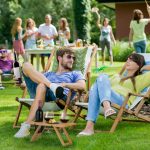 Tava servire pentru vin si pahare, bambus, 20 x 40 x 30 cm, Relaxdays - imagine 3
