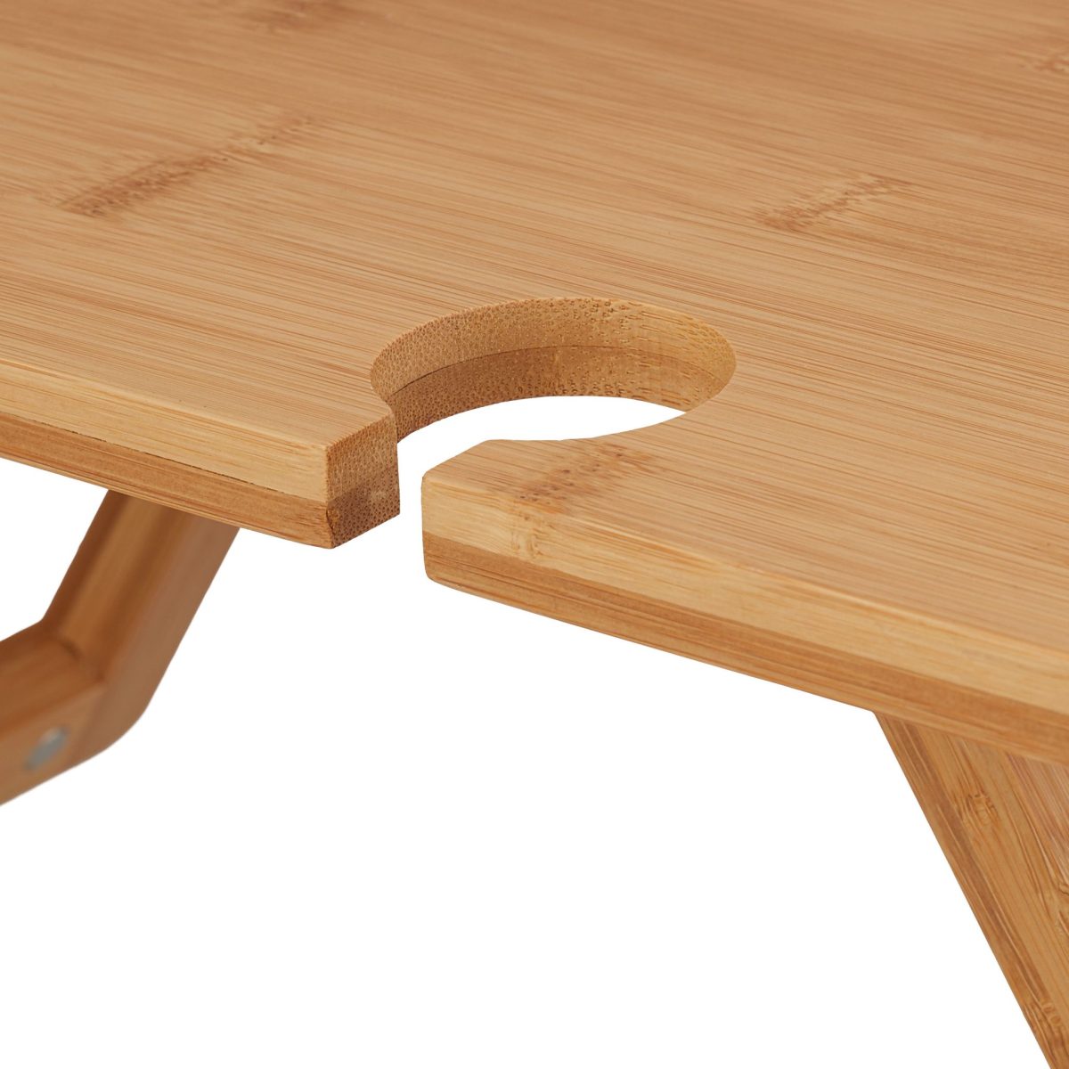Tava servire pentru vin si pahare, bambus, 20 x 40 x 30 cm, Relaxdays - imagine 6