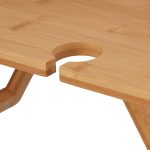 Tava servire pentru vin si pahare, bambus, 20 x 40 x 30 cm, Relaxdays - imagine 6