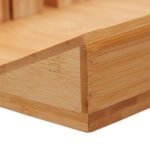 Suport pentru 12 cutite,pana la 6 cutite mici si 6 cutite mari, din bambus, 5 x 43 x 23 cm - imagine 7