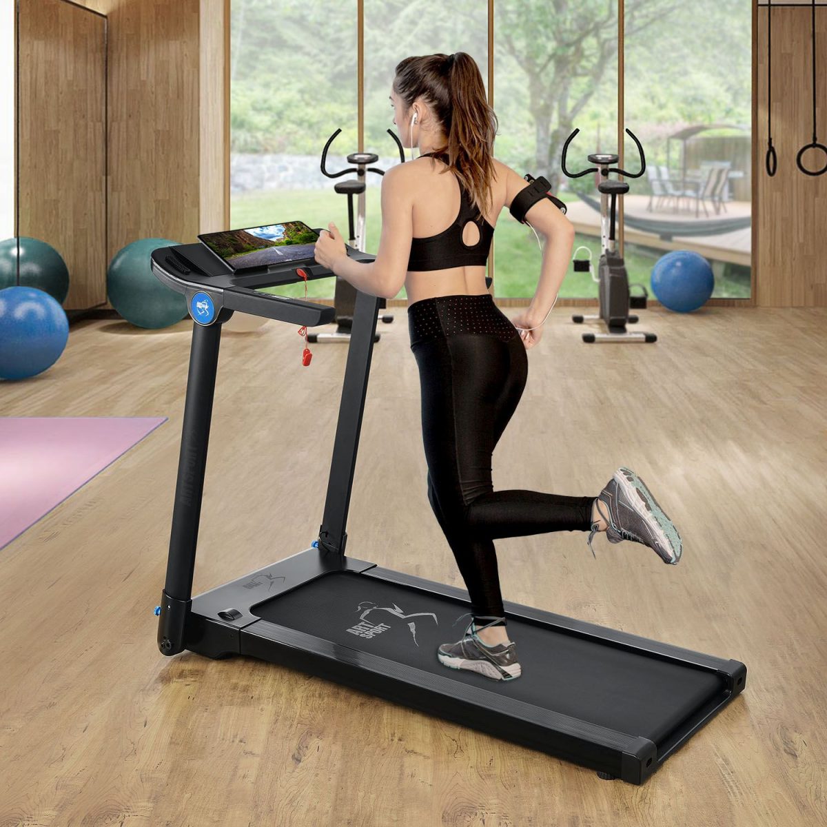 Banda de alergare Speedrunner SR1418, LCD Display, 14 km/h, 12 programe, Negru - imagine 2