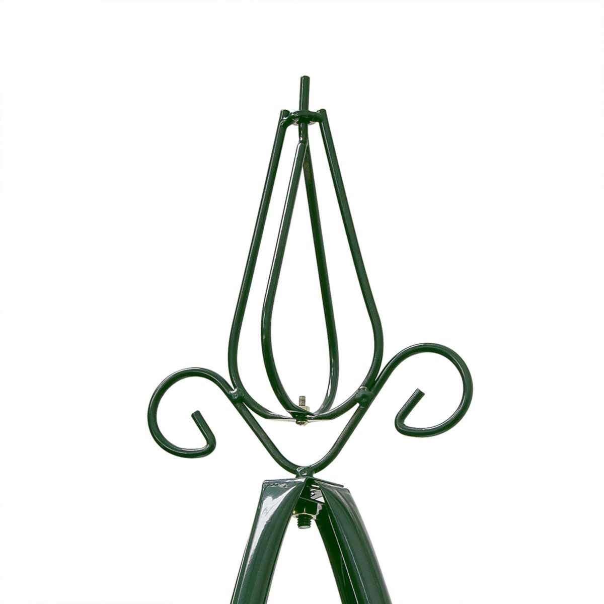 Suport flori de gradina, obelisc, 192 x 35 x 35 cm, verde, Relaxdays - imagine 6