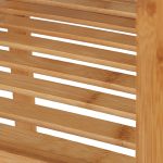 Raft organizare Relaxdays, pentru baie, 5 polite, bambus, 140 x 34 x 33 cm - imagine 7