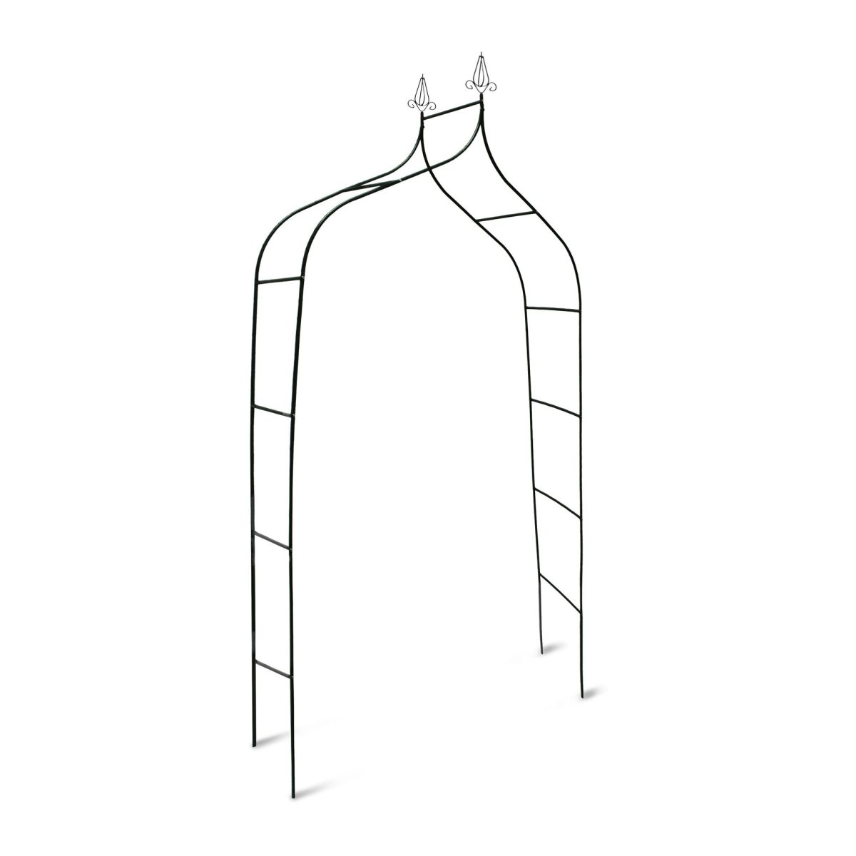 Arcada metalica de gradina pentru flori cataratoare, negru, 255 x 140 x 38 cm, Relaxdays - imagine 2