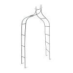 Arcada metalica de gradina pentru flori cataratoare, negru, 255 x 140 x 38 cm, Relaxdays - imagine 2