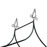 Arcada metalica de gradina pentru flori cataratoare, negru, 255 x 140 x 38 cm, Relaxdays - imagine 3