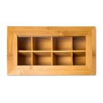 Cutie ceai Rustic, 8 compartimente, din bambus lacuit, 28 X 16 X 9 cm - imagine 3