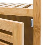 Raft organizare Relaxdays, pentru baie, dulapior, 3 rafturi, bambus, 110 x 36.5 x 33 cm - imagine 5