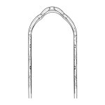 Arcada metalica de gradina pentru flori cataratoare, negru, 255 x 145 x 39 cm, Relaxdays - imagine 3