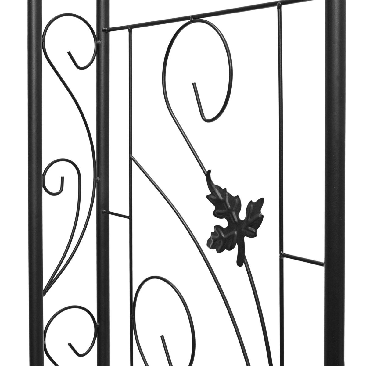 Arcada metalica de gradina pentru flori cataratoare, negru, 226 x 144 x 36,5 cm, Relaxdays - imagine 7