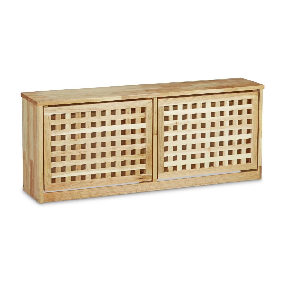 Dulap pentru pantofi cu 2 usi rabatabile, Relaxdays, lemn de nuc, dimensiuni 38 x 94 x 20 cm - imagine 3