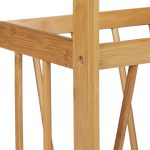 Masuta cafea multifunctionala, cu raft si sertar, MDF/bambus, maro - imagine 6