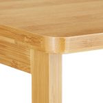 Masuta cafea multifunctionala, cu raft si sertar, MDF/bambus, maro - imagine 7