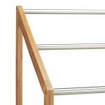 Suport prosoape tip stand, Relaxdays, bambus, 85 x 51 x 31 cm - imagine 7