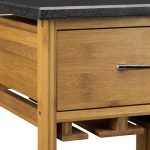 Mobilier bucatarie, carucior, suport pentru pahare si sticlele de vin, 81.5 x 47.5 x 37.5 cm, Relaxdays - imagine 7